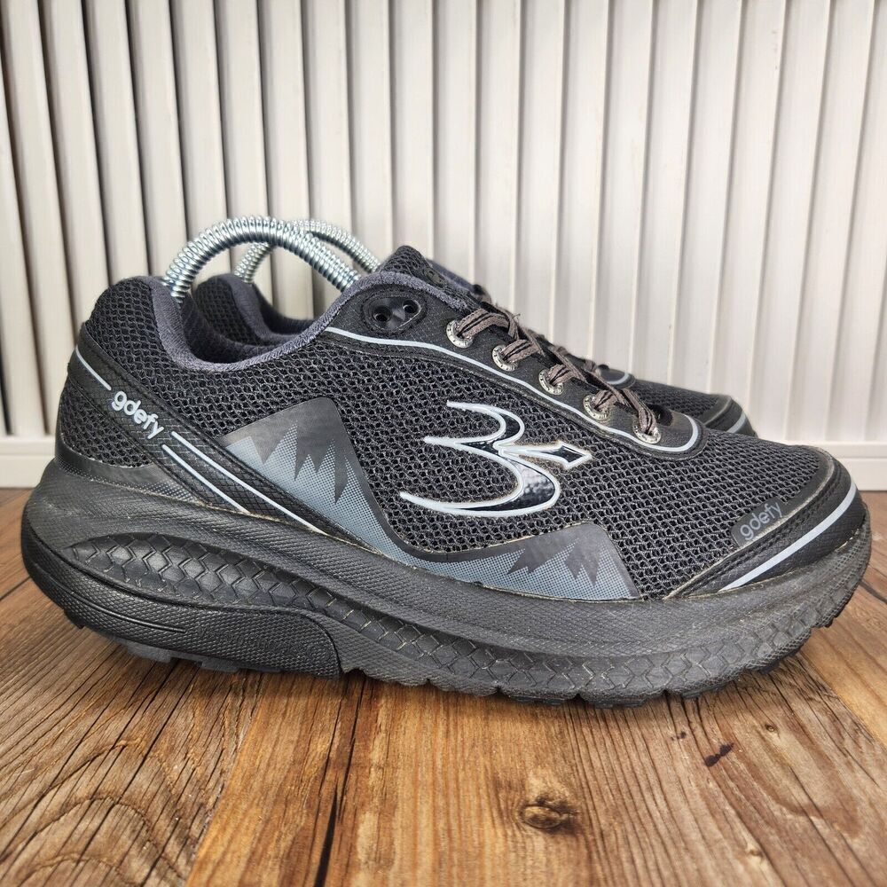 Gdefy Gravity Defyer Mighty Walk Mens 8 Black Comfort Pain Relief Walkers Shoes